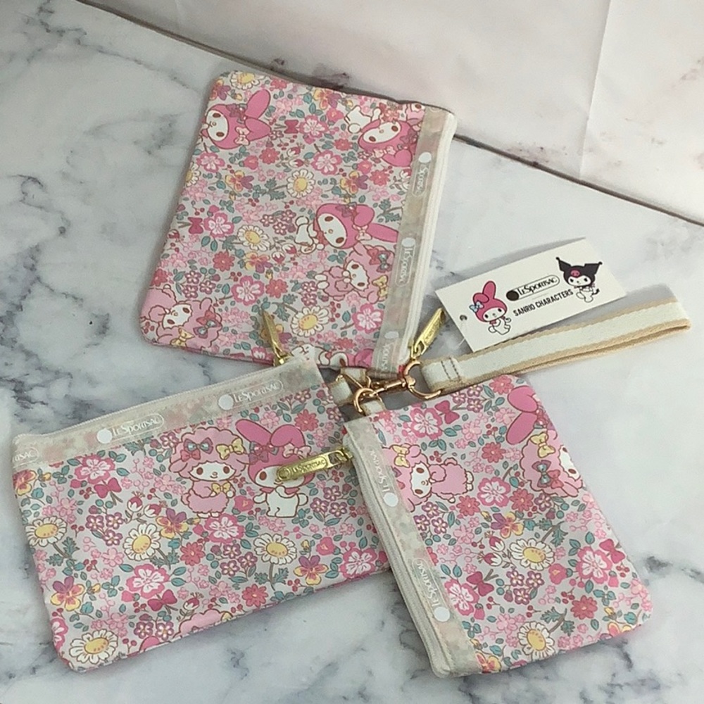 LeSportsac My Melody Floral Pink Clutches & Wristlets